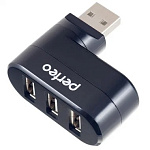 1859097 Perfeo USB-HUB 3 Port, (PF-VI-H024 Black) чёрный