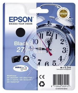 C13T27014022 Картридж Epson Singlepack Black 27 DURABrite Ultra Ink for WF7110/7610/7620 new