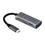 1875576 ORIENT JK-329, Type-C USB 3.0 (USB 3.1 Gen1)/USB 2.0 HUB 2 порта: 1xUSB3.0 + 1xUSB2.0 Type-C, SD/microSD CardReader, USB штекер тип C, алюминиевый кор 1875576 ORIENT JK-329, Type-C USB 3.0 (USB 3.1 Gen1)/USB 2.0 HUB 2 порта: 1xUSB3.0 + 1xUSB2.0 Type-C, SD/microSD CardReader, USB штекер тип C, алюминиевый кор