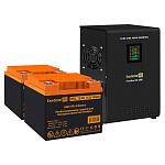 296568 Комплект ИБП EX295998RUS + батарея 45Aч EX285666RUS 2шт (инвертор, синус, для котла, настенный) ExeGate FineSine SX-1500.LCD.AVR.2SH <1500VA/1050W, чи