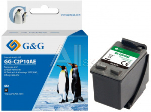1861529 Картридж струйный G&G GG-C2P10AE 651 черный (12мл) для HP DeskJet 5575/5645