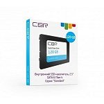 1837719 CBR SSD-120GB-2.5-ST21, Внутренний SSD-накопитель, серия "Standard", 120 GB, 2.5", SATA III 6 Gbit/s, Phison PS3111-S11, 3D TLC NAND, R/W speed up to