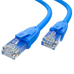 1000669385 Greenconnect Патч-корд прямой 0.5m UTP кат.6, синий, 24 AWG, литой, ethernet high speed, RJ45, T568B