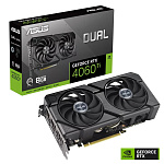 Видеокарта Asus PCI-E 4.0 DUAL-RTX4060TI-8G-EVO NVIDIA GeForce RTX 4060TI 8Gb 128bit GDDR6 2535/18000 HDMIx1 DPx3 HDCP Ret