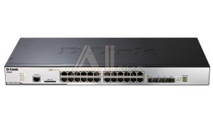 D-Link DGS-3120-24PC/B1ARI, PROJ L3 Managed Switch with 20 10/100/1000Base-T ports and 4 100/1000Base-T/SFP combo-ports and 2 10GBase-CX4 ports (24 P