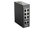 D-Link DIS-100E-8W/A1A, L2 Unmanaged Industrial Switch with 8 10/100Base-TX ports.1K Mac address, 802.3x Flow Control, Stand-alone, Auto MDI/MDI-X for