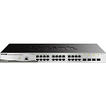 1000679727 Коммутатор D-LINK Коммутатор/ DGS-1210-28/ME/P/B Managed L2 Metro Ethernet Switch 24x1000Base-T, 4x1000Base-X SFP, Surge 6KV, CLI, RJ45 Console, RPS, Dying Gasp, power