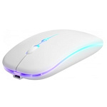 1985056 Defender Touch MM-997 { Беспроводная оптическая мышь, бел,2.4+BT,RGB,500mAh,бесшумн } [52998]
