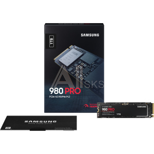 1000689236 Твердотельные накопители/ Samsung SSD 980 PRO, 1000GB, M.2(22x80mm), NVMe 1.3c, PCIe 4.0 x4, 3-bit MLC, R/W 7000/5000MB/s, IOPs 1 000 000/1 000 000,