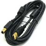 1387115 Bion Кабель интерфейсный USB 2.0 AM/BM, позолоченные контакты, ферритовые кольца, 1.8м, черный [BXP-CCF-USB2-AMBM-018]