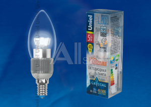 08746 LED-C37P-5W/NW/E14/CL/DIM ALC03SL пластик