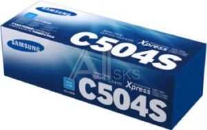 1022112 Картридж лазерный Samsung CLT-C504S SU027A голубой (1800стр.) для Samsung CLP-415/CLX-4195