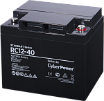 1000527466 Аккумуляторная батарея SS CyberPower RC 12-40 / 12 В 40 Ач Battery CyberPower Standart series RС 12-40, voltage 12V, capacity (discharge 20 h) 40Ah,