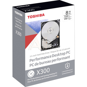 1000639446 Жесткий диск/ HDD Toshiba X300 SATA3 8Tb 3.5" 7200 256Mb RTL (analog HDWR180UZSVA, HDWR180EZSTA)