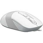 11039526 Мышь компьютерная A4Tech Fstyler FM10S белый/серый 1600dpi/USB/4but