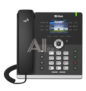 Гигабитный цветной IP-телефон Hitek, UC923 RU, до 8 SIP-аккаунтов, PoE, ЖКД 2.8" TFT 320*240 пикс., HD-звук, 10 прогр. клав., BLF/BLA, БП в комплекте