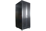 139966 [W27U80R-RD] Рэковая стойка Wize Pro [W27U80R-RD] 19, 27U, 600х800 мм, двойная передняя и задняя двери металл. перфорированные, вент.панель из 4 венти
