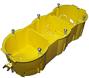 TWT-BX45x135-YL Подрозеточная коробка в стену для суппорта 45х135, желтая