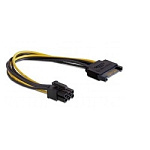 1454300 Cablexpert Разветвитель питания SATA->PCI-Express 6pin, для подключения в/к PCI-Е (6pin) к б/п ATX (CC-PSU-SATA)