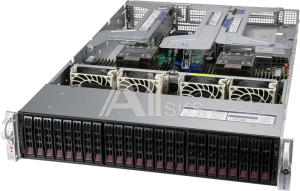 SYS-220U-TNR* Сервер SUPERMICRO Ultra SuperServer 2U 220U-TNR 2x6330/32x64Gb/2x960Gb PM9A3 NVMe/2x10Gb/8 NVMe Support 24 Hot-swap 2.5" /2x1600W