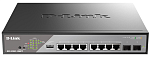DSS-200G-10MPP/A1A Коммутатор D-LINK Настраиваемый L2 PoE-коммутатор, 8x1000Base-T PoE 802.3bt 90 Вт, 2x1000Base-X SFP, PoE-бюджет 242 Вт, дальность PoE до 250 м