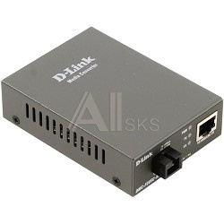 1359424 D-Link DMC-F20SC-BXU/B1A WDM медиаконвертер с 1 портом 10/100Base-TX и 1 портом 100Base-FX с разъемом SC (ТХ: 1310 нм; RX: 1550 нм) для одномодового о