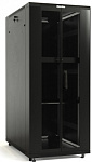 Шкаф серверный Hyperline TTBR-4281-DD-RAL9004 напольный 42U 800x1000мм пер.дв.перфор.2ств. задн.дв.перфор.2-хст. 2 бок.пан. 800кг черный 910мм 133кг 2