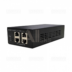 1000641242 Инжектор/ OSNOVO PoE-инжектор Gigabit Ethernet на 2 порта, PoE на порт - до 30W