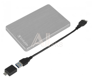 053663 Verbatim HDD External STORE N GO ALU SLIM 2,5" 1Tb USB 3.2 GEN1 Silver