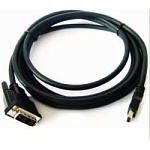 1118743 Кабель HDMI-DVI Cablexpert, 1.8м, 19M/19M, single link, черный, позол.разъемы, экран [CC-HDMI-DVI-6]