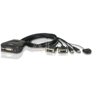 1922116 Переключатель ATEN CS22D-(A7), электрон., KVM, 1 user USB+DVI-D