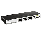D-Link DGS-1210-28/FL1A, L2 Managed Switch with 24 10/100/1000Base-T ports and 4 100/1000Base-T/SFP combo-ports.8K Mac address, 802.3x Flow Control, 2