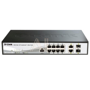 1855645 Коммутатор D-Link SMB D-Link DGS-1210-10/ME/B2A Управляемый L2 с 8 портами 10/100/1000Base-T и 2 портами 1000Base-X SFP