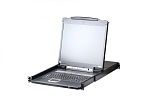 CL5708IN-ATA-RG ATEN 19" 1-Local/Remote Share Access 8-Port PS/2-USB VGA Single Rail LCD KVM over IP switch