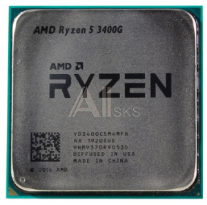 1151436 Процессор AMD Ryzen 5 3400G AM4 (YD3400C5FHBOX) (3.7GHz/Radeon RX Vega 11) Box