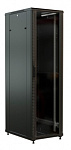 Шкаф коммутационный WRline (WR-TT-4768-AS-RAL9004) напольный 47U 600x800мм пер.дв.стекл задн.дв.стал.лист 2 бок.пан. 800кг черный 710мм 2277мм IP20 ст