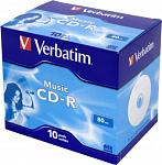 33040 Диск CD-R Verbatim 700Mb 16x Jewel case (10шт) (43365)
