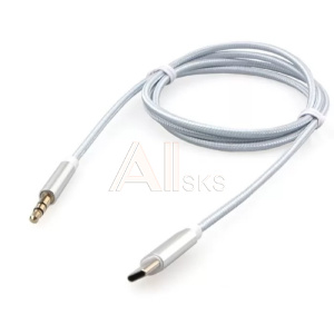 11034964 Cablexpert Кабель-переходник USB Type-C/Jack3.5, Mobile, 1м, белый, коробка (CCAB-CM35M-1M-W)
