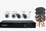 1493856 Falcon Eye FE-104MHD KIT Офис SMART Комплект видеонаблюдения. Гибридный регистратор с поддержкой AHD/TVI/CVI/IP/Аналог. Алгоритм сжатия H.264,Запись 1
