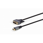 1901371 Cablexpert Кабель HDMI-DVI , 4K, 19M/19M, 1.8м, single link, пакет (CC-HDMI-DVI-4K-6)