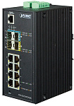 1000459275 коммутатор/ PLANET IP30 Industrial L2+/L4 8-Port 1000T + 2-port 100/1000X SFP + 2-port 10G SFP+ Full Managed Switch (-40 to 75 C, dual redundant