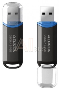 Флэш-накопитель USB2 64GB BLACK AC906-64G-RBK ADATA