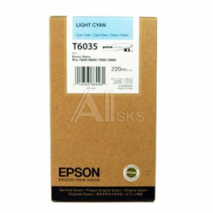 806259 Картридж струйный Epson T6035 C13T603500 светло-голубой (220мл) для Epson St Pro 7880/9880