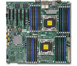 967405 Материнская плата SUPERMICRO MBD-X10DRI-LN4+-O Soc-2011 iC612 EEATX 24xDDR4 10xSATA3 SATA RAID iI350 4xGgbEth Ret (White Box)