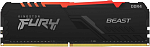 KF426C16BB1A/16 Kingston 16GB 2666MHz DDR4 CL16 DIMM 1Gx8 FURY Beast RGB