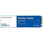 3203189 SSD WESTERN DIGITAL SN570 250Гб M.2 Наличие PCIE NVMe 3D NAND Скорость записи 1200 Мб/сек. Скорость чтения 3300 Мб/сек. 2.38mm TBW 150 Тб WDS250G3B0C