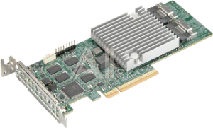 Supermicro AOC-S3916L-H16IR-32DD-O 16-port/12Gb/s/32 SATA/SAS drives/ RAID (0/1/5/6/10/50/60)/8GB DDR4 on-card cache/SlimSASx8