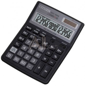 667494 Калькулятор бухгалтерский Citizen SDC-395 N черный 16-разр.