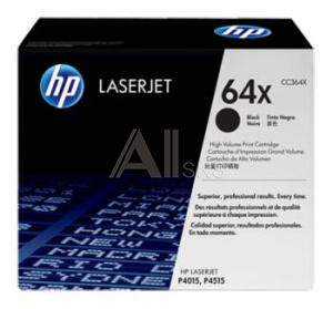790829 Картридж лазерный HP 64X CC364XC черный (24000стр.) для HP LJ 4015/4515 (техн.упак)