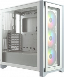 1450719 Корпус Corsair iCUE 4000X RGB белый/серый без БП ATX 3x120mm 4x140mm 1xUSB3.0 audio bott PSU